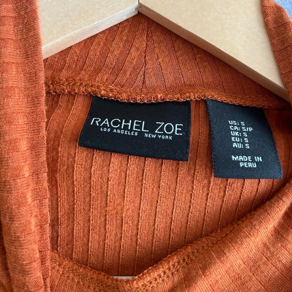 SET of 2 Ribbed Mockneck Long Sleeve Orange Tops - Rachel Zoe and Abound - Picture 5 of 14